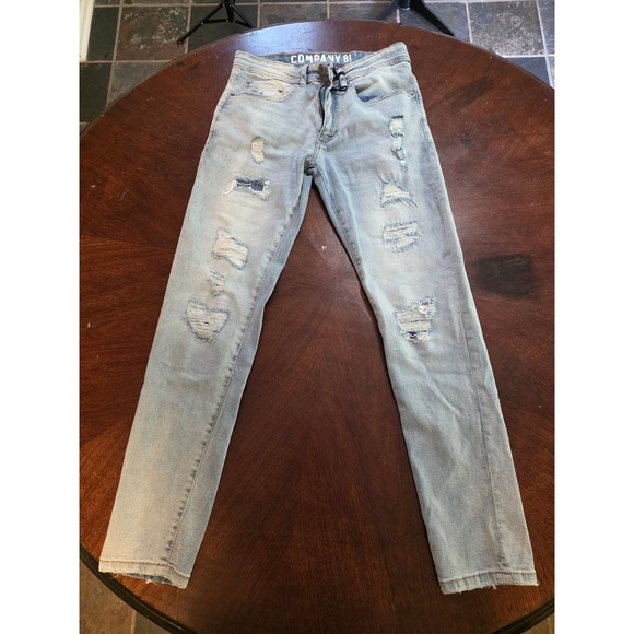 Company 81 Essex Skinny Fit Distressed Ripped Light Wash Denim Jeans (Retail $50 - Picture 1 of 5